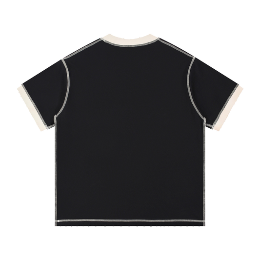Minimal Traveler Contrast-Stitched Cotton T-Shirt