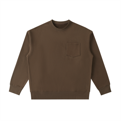Minimal Traveler Heavyweight Patch Pocket Crewneck Sweatshirt