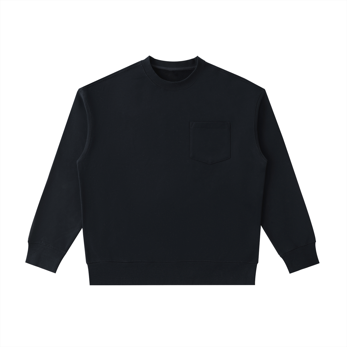 Minimal Traveler Heavyweight Patch Pocket Crewneck Sweatshirt