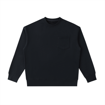Minimal Traveler Heavyweight Patch Pocket Crewneck Sweatshirt