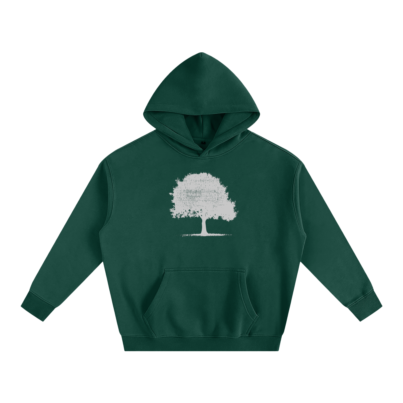 Oak Tree Logo Oversize Fleeced Hoodie