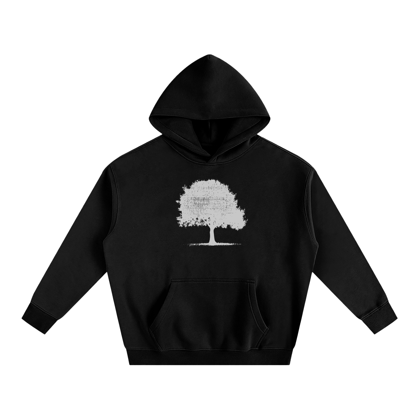 Oak Tree Logo Oversize Fleeced Hoodie