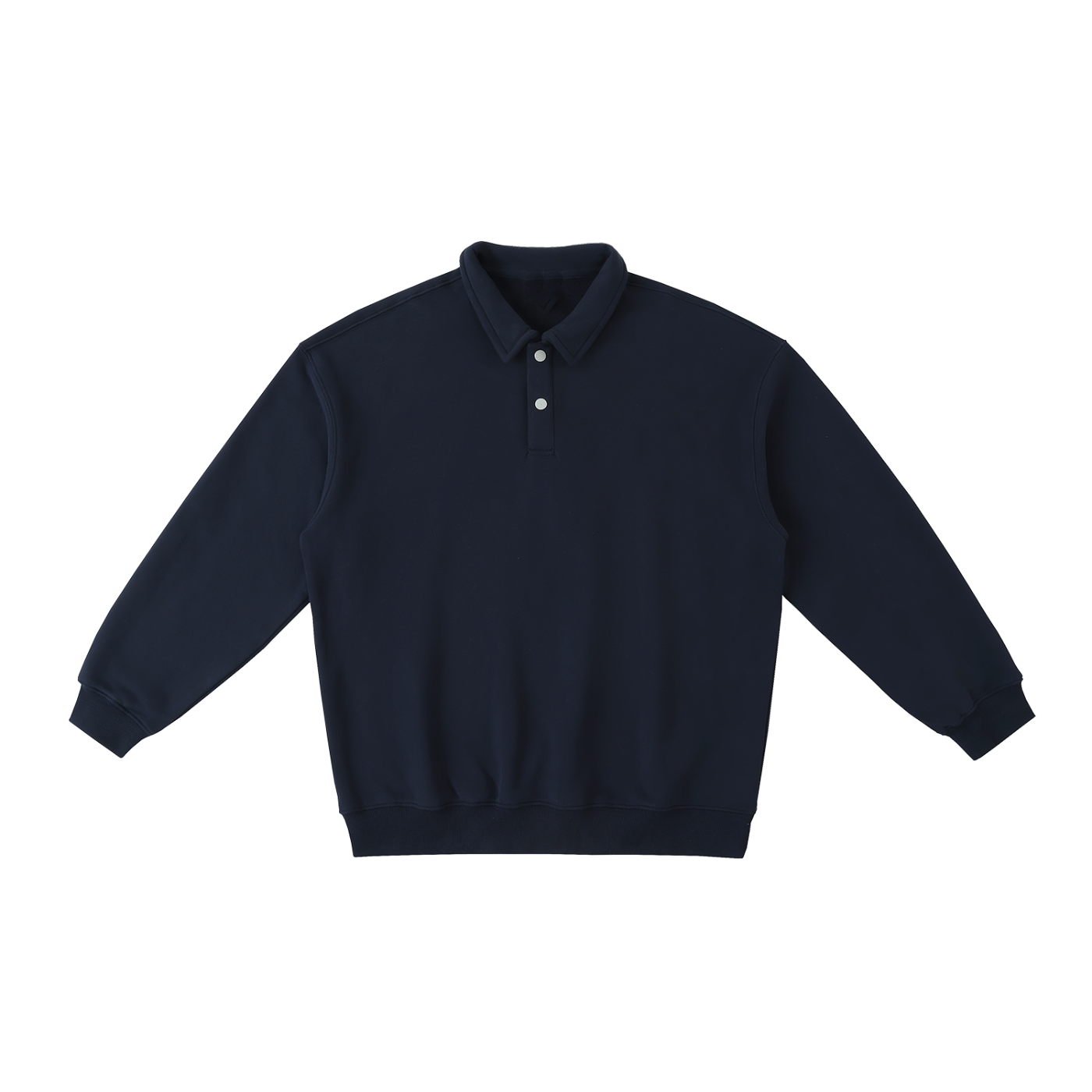Minimal Traveler Heavyweight Polo-Collar Sweatshirt