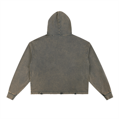 Minimal Traveler Vintage Faded Frayed-Hem Hoodie