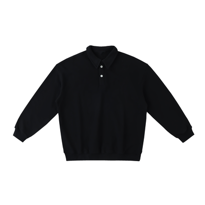 Minimal Traveler Heavyweight Polo-Collar Sweatshirt