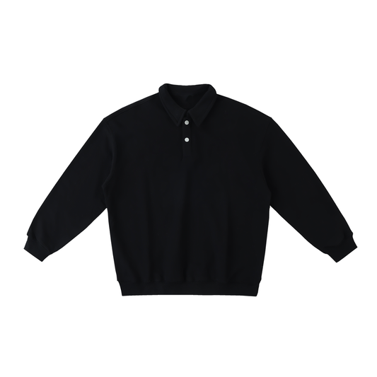 Minimal Traveler Heavyweight Polo-Collar Sweatshirt