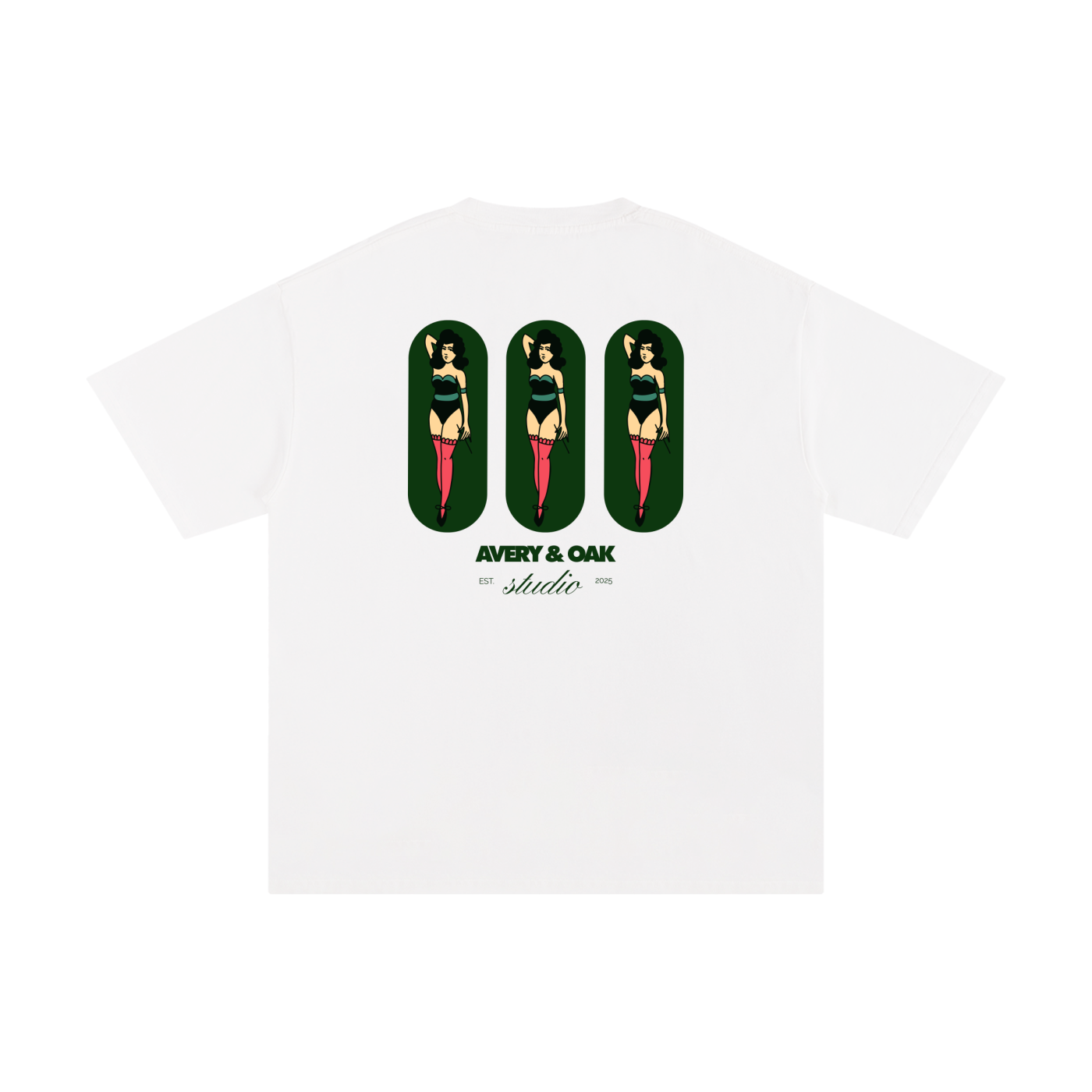 A&O Studio Vintage American Tattoo Girl Unisex T-shirt