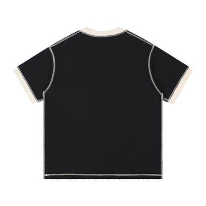 Minimal Traveler Contrast-Stitched Cotton T-Shirt