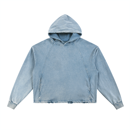 Minimal Traveler Vintage Faded Frayed-Hem Hoodie