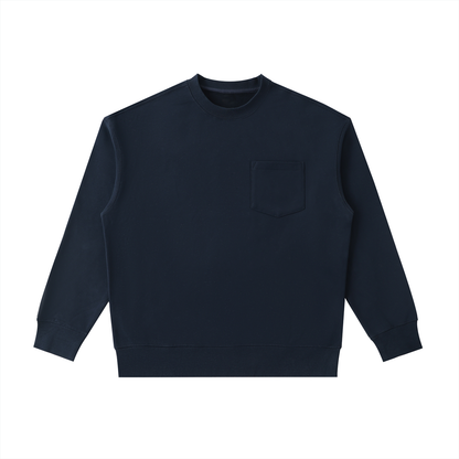 Minimal Traveler Heavyweight Patch Pocket Crewneck Sweatshirt