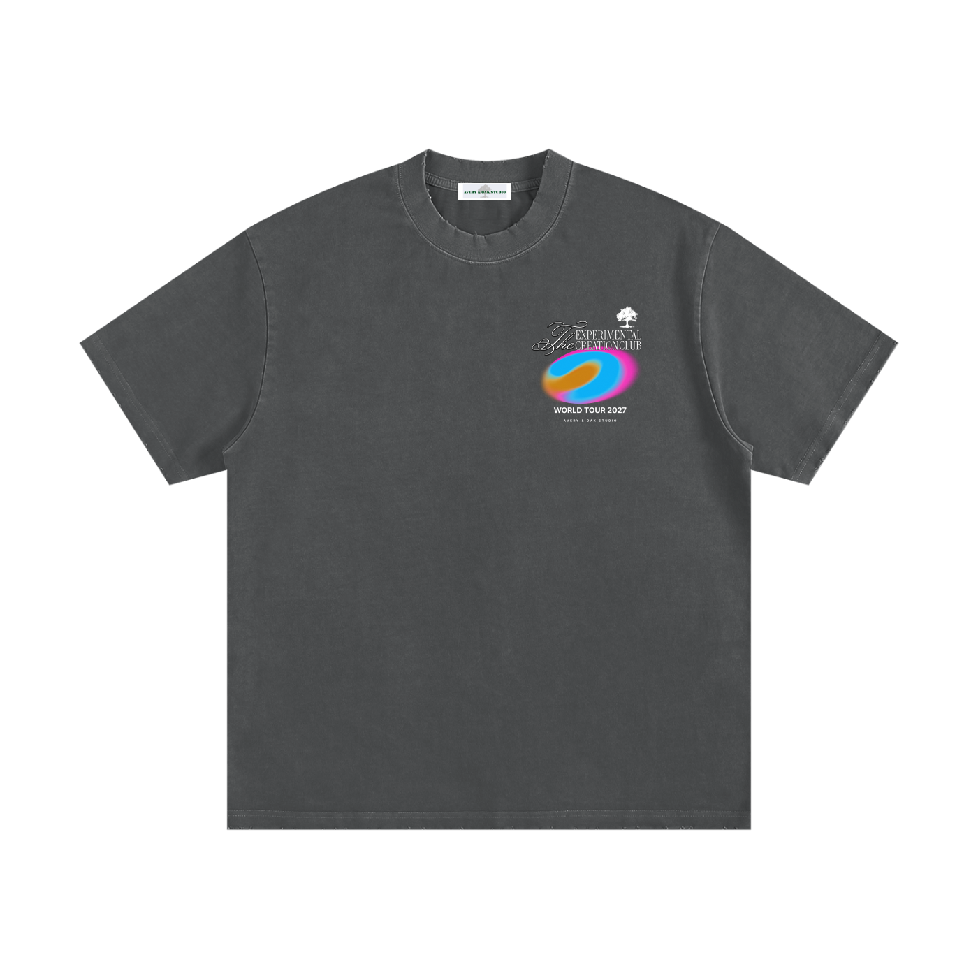 ECC TOUR TEE Heavyweight Vintage Washed Frayed T-Shirt