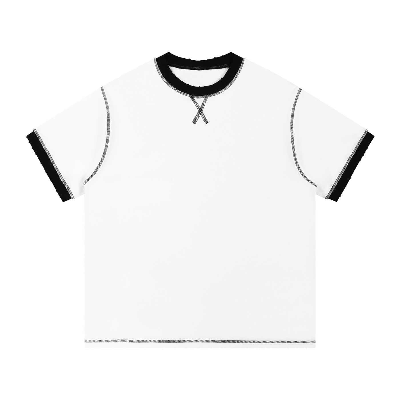 Minimal Traveler Contrast-Stitched Cotton T-Shirt