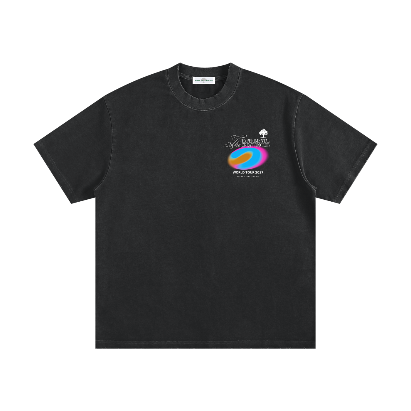ECC TOUR TEE Heavyweight Vintage Washed Frayed T-Shirt