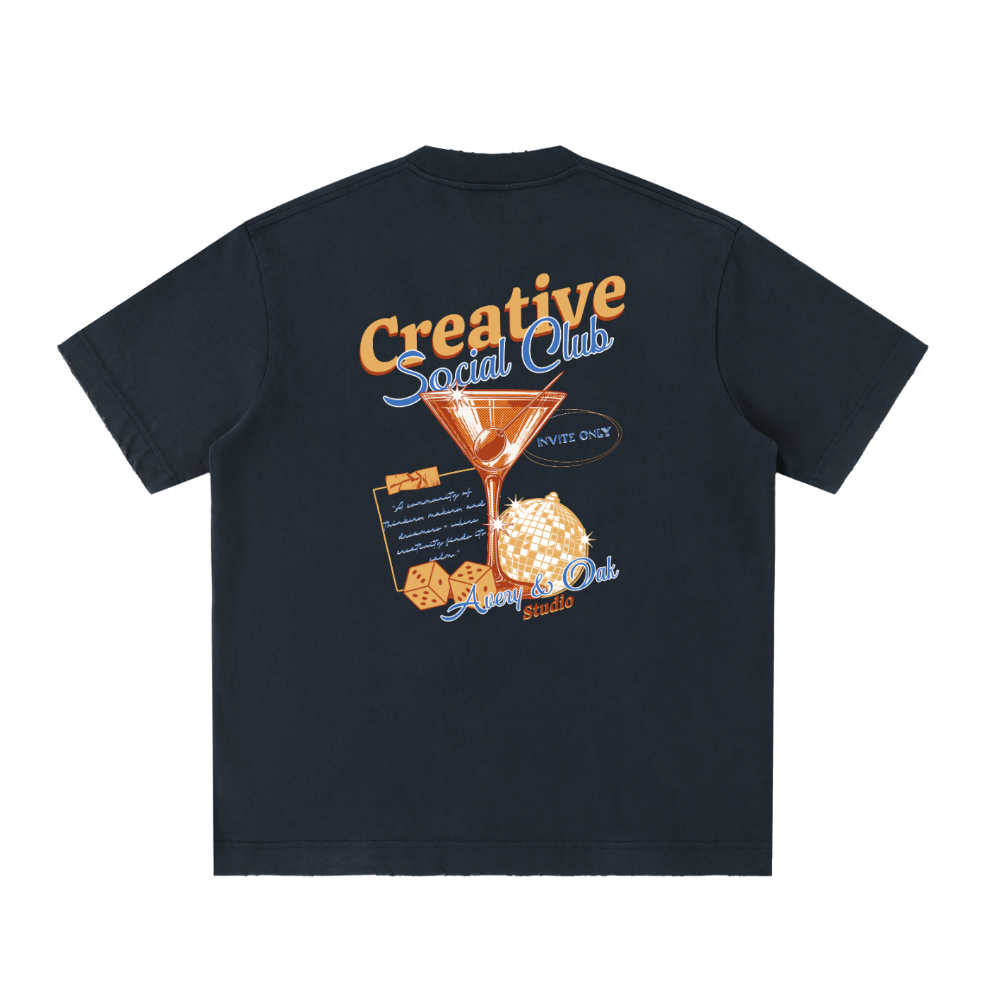 Social Club Heavyweight Vintage Washed Frayed T-Shirt