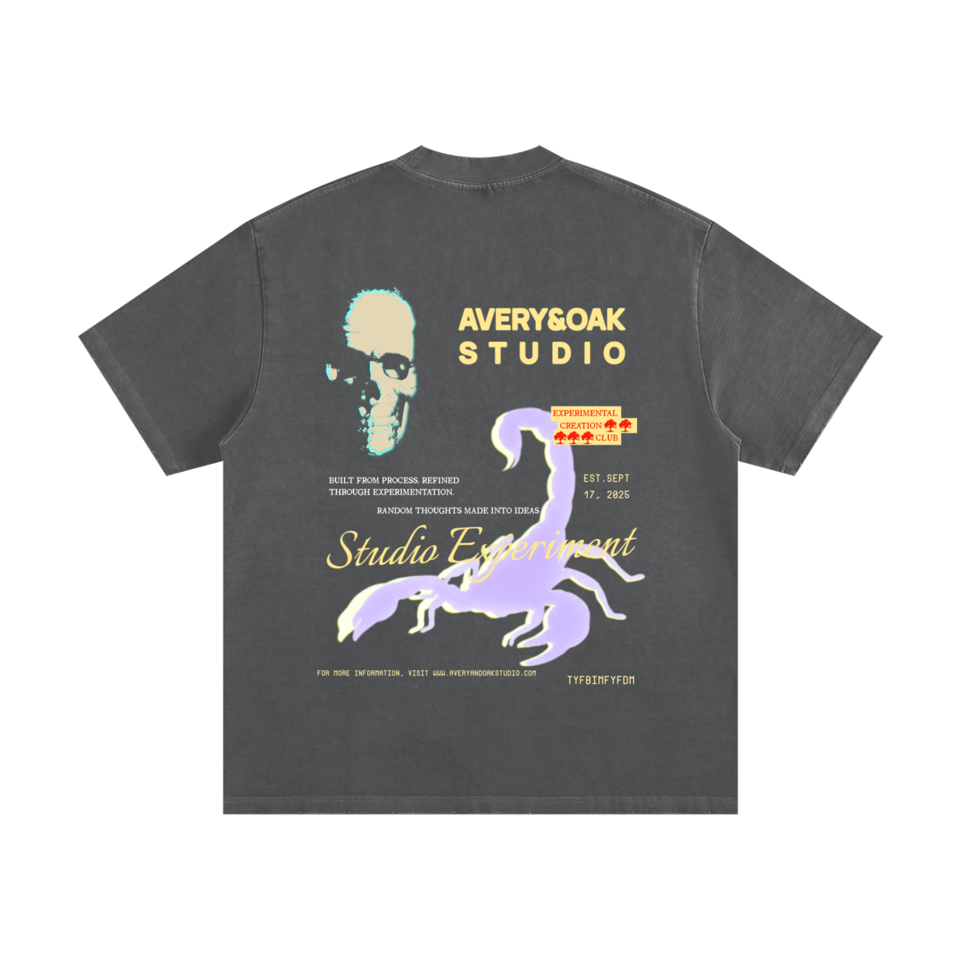 STUDIO EXPERIMENT Heavyweight Vintage Washed Frayed T-Shirt