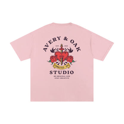 OLD SCHOOL HEART Unisex Cotton T-Shirt