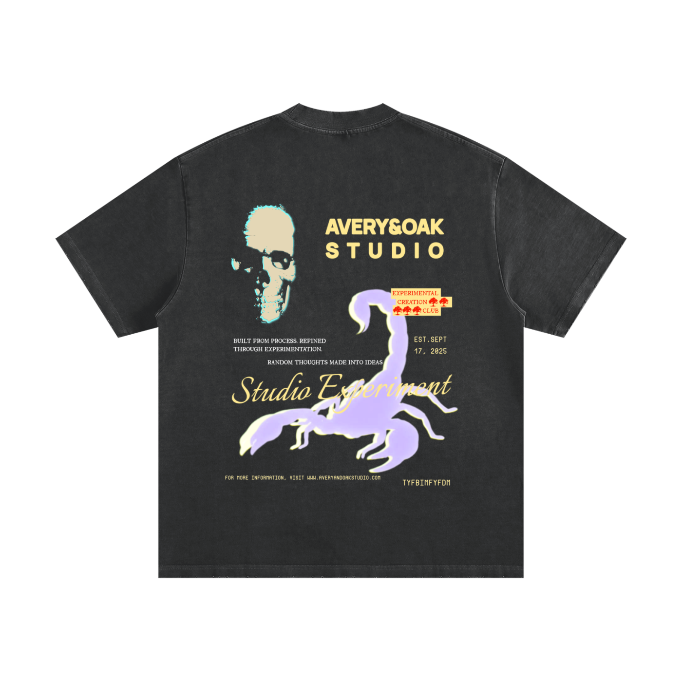 STUDIO EXPERIMENT Heavyweight Vintage Washed Frayed T-Shirt