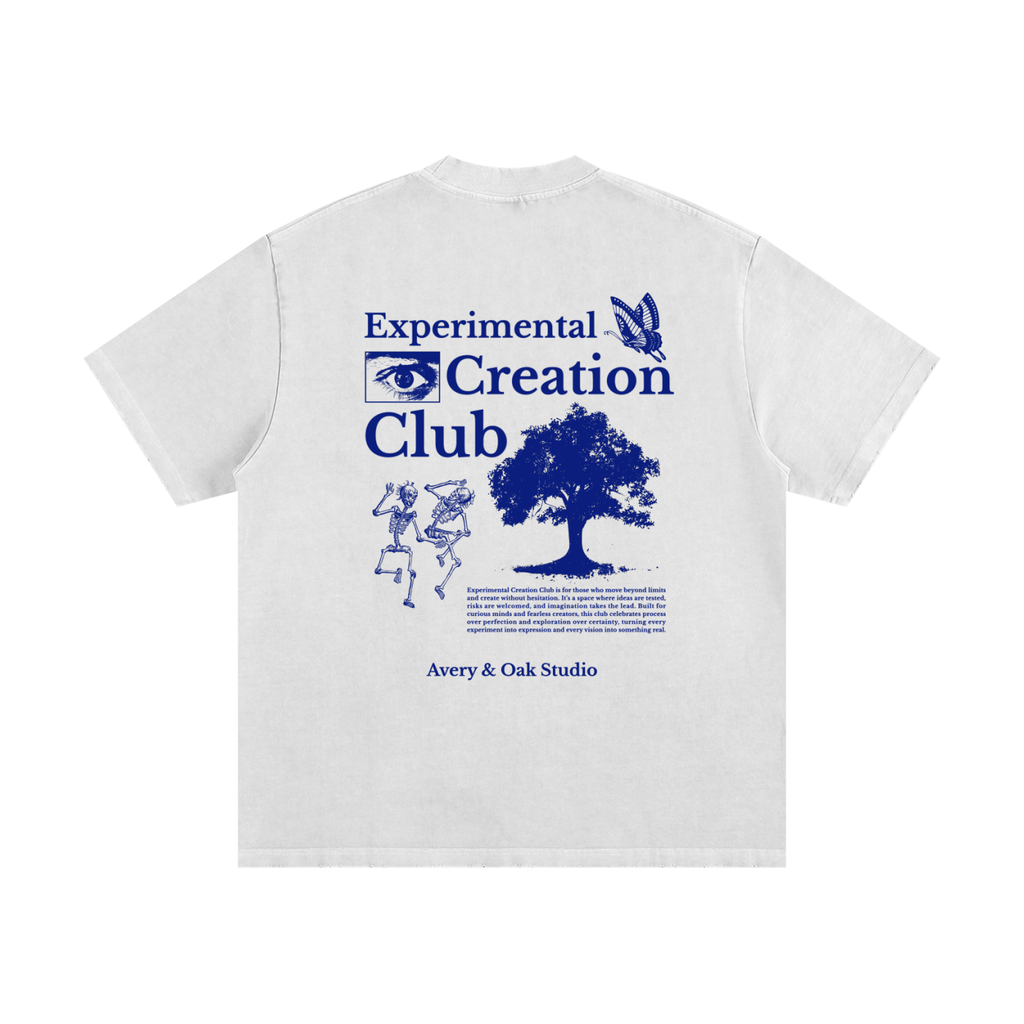 CREATIVE TREE Heavyweight Vintage Washed Frayed T-Shirt