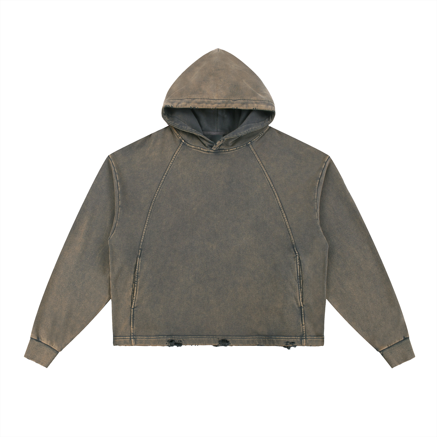 Minimal Traveler Vintage Faded Frayed-Hem Hoodie