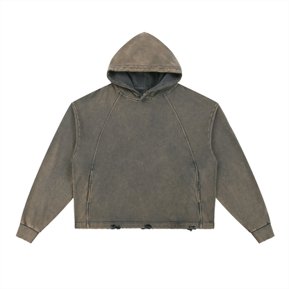 Minimal Traveler Vintage Faded Frayed-Hem Hoodie