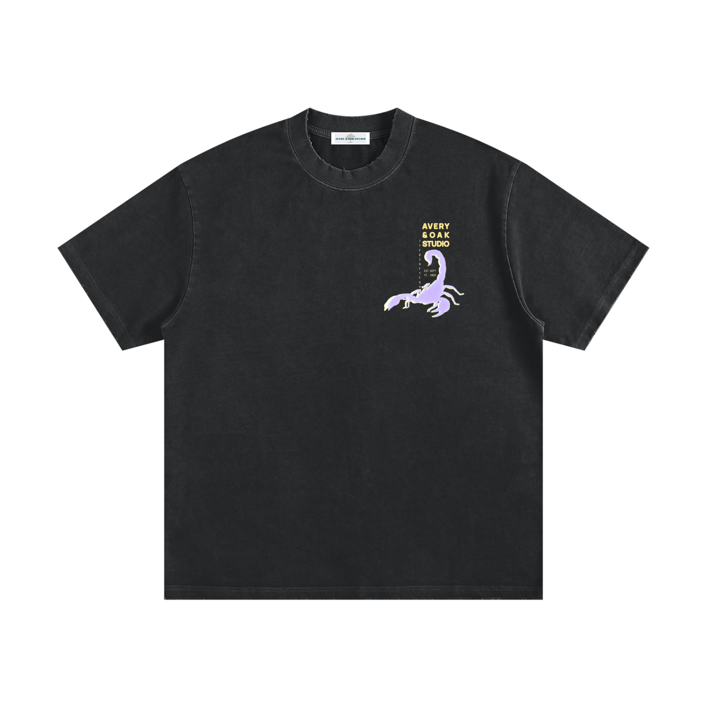 STUDIO EXPERIMENT Heavyweight Vintage Washed Frayed T-Shirt
