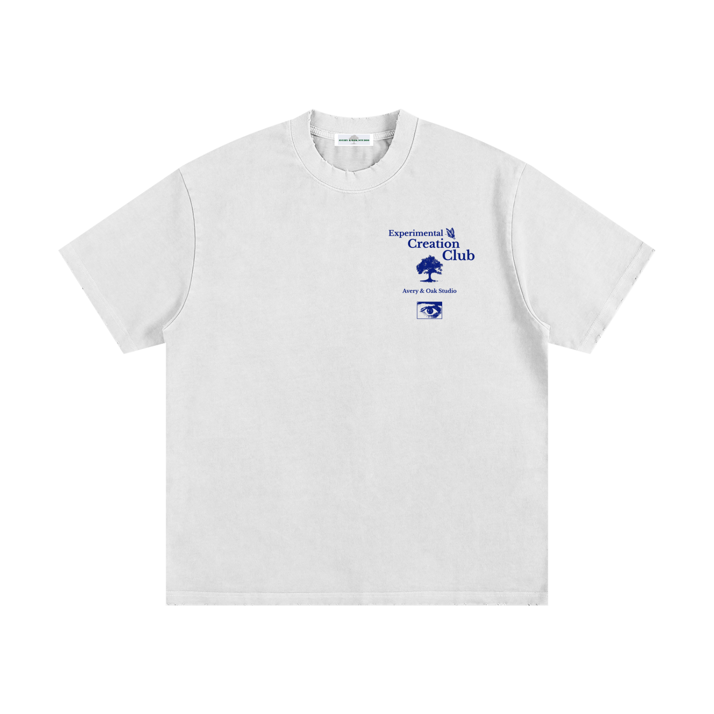 CREATIVE TREE Heavyweight Vintage Washed Frayed T-Shirt