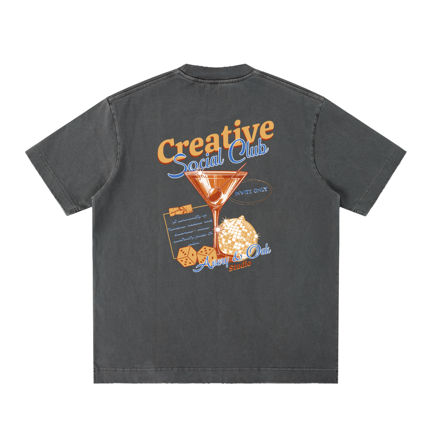 Social Club Heavyweight Vintage Washed Frayed T-Shirt