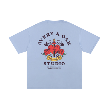 OLD SCHOOL HEART Unisex Cotton T-Shirt