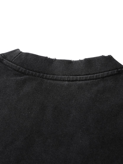 Minimal Traveler Heavyweight Vintage Faded Frayed T-Shirt