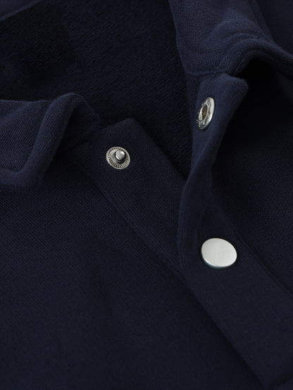 Minimal Traveler Heavyweight Polo-Collar Sweatshirt