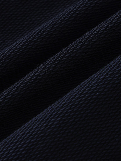 Minimal Traveler Contrast Striped Lapel Collar Sweatshirt