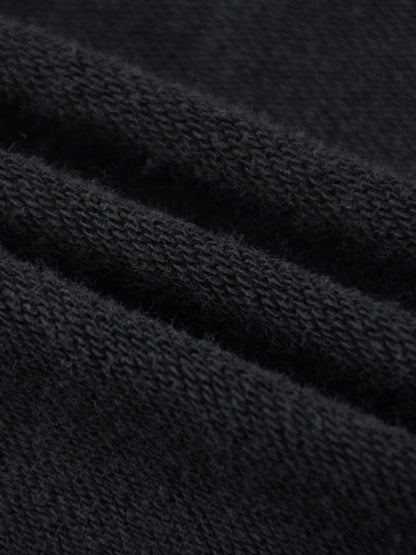 Minimal Traveler Snow Washed Tape Raw Edge Zip Hoodie